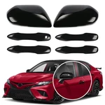 Glossy Black Side Door Mirror Covers Handle Caps Replace For 2018 2019 20.... Fixed Price $69.17.