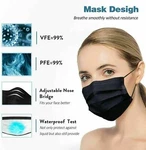 50/100.. Black Disposable Medical Face Mask 3-LAYER C.e Approval FFP2 U.s Seller. Fixed Price $8.96.