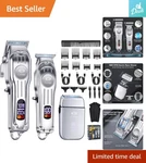 All-in-one Men's Grooming Kit: Professional Hair Clippers & Shaver With Guards. Fixed Price $84.99.
