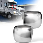Chrome Hood Mirror Covers For Freightliner Cascadia 2018-2021, Pair Silver. Fixed Price $95.98.