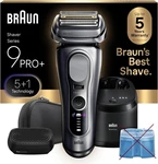 *read* Braun Series Pro+ Electric Shaver Wet Dry, Cleaning Dock 9697CC Silver. Fixed Price $269.99.