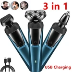3-IN-1 Men's Cordless Wet/dry Shaver With Rotating Head For Beard And Body Groom. Fixed Price $11.28.