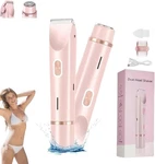 2 In 1 Dual Head Electric Lady Waterproof Shaver Razor For Women Private Area. Fixed Price $13.99.