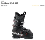 New Men's Ski Boots Head Next Edge 80 R Black Mondo Size 29.5/ Us 11.5. Fixed Price $179.99.
