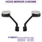 Chrome Hood Mirror W/heated Kenworth T680 Peterbilt 579/587 Pair (lh & Rh). Fixed Price $160.36.