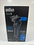 Braun Electric Shaver For Men, Series 5150CS, Wet & Dry Shave, Black/blue. Fixed Price $59.99.