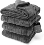 Sunbeam Lofttec Slate Grey Connected Electric Heated Blanket 10 Settings, Queen. Fixed Price $99.95.
