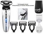 Men's 3-HEAD Rotary Shaver Electric Razor W/ Exchangeable Trimmer Heads By Povos. Fixed Price $19.80.