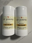 Two St Johns Bayrum Aluminum Free & Paraben Deodorant 2.6 Oz. / 75 G New. Fixed Price $27.00.